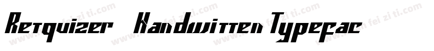 Retquizer   Handwitten Typeface字体转换